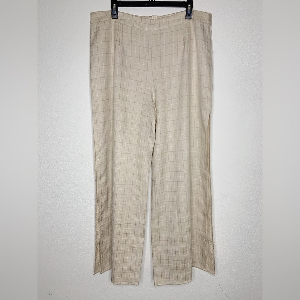 NWT Showpo. Just A Stranger Pants in Beige Check AU Size 18 / US Size 14